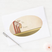 WE 3 Kings - Art Deco Christmas To-From Ovale Sticker (Envelop)