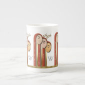 We 3 Kings - Art Deco-kerstmonogrammen Porselein Kop (Voorkant)