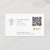 We accepteren bitmunt qr code wit visitekaartje (Voorkant)