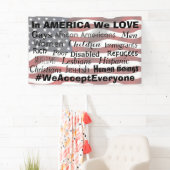 We accepteren iedereen, anti-haat protestbord spandoek (Insitu)
