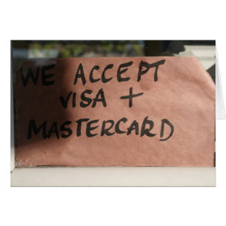 We accepteren Visa en Eurocard/MasterCard