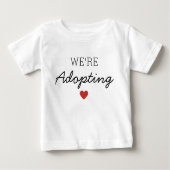 We adopteren Baby / Kinderaankondiging Hart (Voorkant)