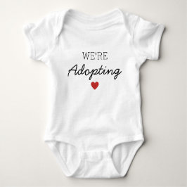 We adopteren Baby / Kinderaankondiging Hart Romper