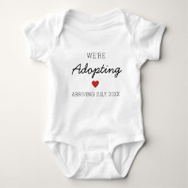 We adopteren Baby / Kinderaankondiging Hart Romper