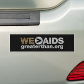 WE>AIDS-Bumpersticker Bumpersticker (Op auto)