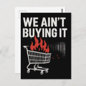We Ain’t Buying It Protest Design Briefkaart (Voorkant / Achterkant)