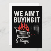 We Ain’t Buying It Protest Design Feestdagenkaart (Voorkant / Achterkant)