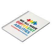 We All Have Different Abilities Awareness Art Notitieboek (Linkerzijde)