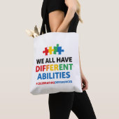 We All Have Different Abilities Awareness Art Tote Bag (Dichtbij)