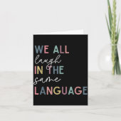 We All Laugh In The Same Language, English Languag Kaart (Voorkant)