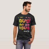 We all laugh in the same language ESL TEACHER tie T-shirt (Voorkant volledig)