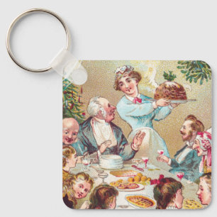 We All Wish You a Merry Christmas - Vintage Kaart Sleutelhanger