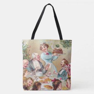 We All Wish You a Merry Christmas - Vintage Kaart Tote Bag