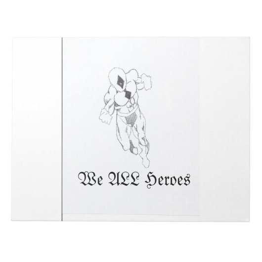 We allemaal Heroes-notitieblok Notitieblok (Voorkant)