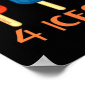 WE ALLEMAAL SCHERM VOOR ICECREAM grappige zomer Poster (Hoek)