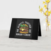we always together like burger and cheese kaart (Gele Bloem)