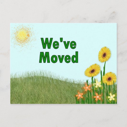 We' zijn verhuisd aankondigingskaart (Voorkant)
