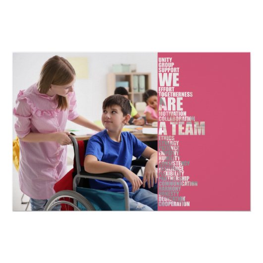 WE ARE A TEAM motivatieposter Perfect Poster (Voorkant)