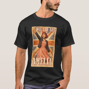 We are All Amelia Vintage Union Jack Brits UK En T-shirt