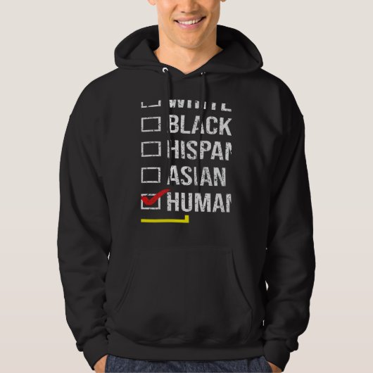 We Are All HUMAN Black History Month Black Pride D Hoodie (Voorkant)