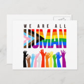 We are all human briefkaart (Voorkant / Achterkant)