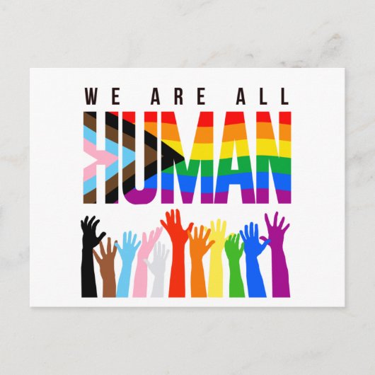 We are all human briefkaart (Voorkant)