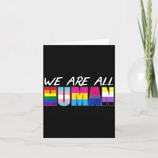 We Are All Human Lgbt Kaart (Voorkant)