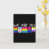 We Are All Human Lgbt Kaart (Gele Bloem)