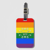 We Are All Human LGBTQ Pride Maand Bagagelabel (Voorkant (verticaal))