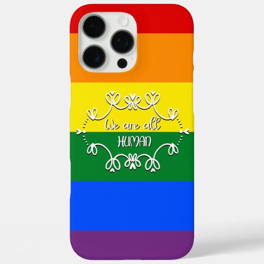 We Are All Human LGBTQ Pride Maand Case-Mate iPhone Case (Achterkant)