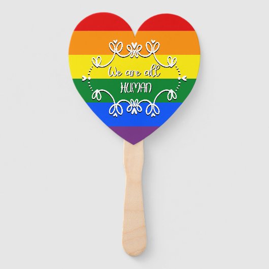 We Are All Human LGBTQ Pride Maand Handwaaier (Voorkant)