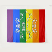 We Are All Human LGBTQ Pride Maand Wandkleed (Voorkant (horizontaal))