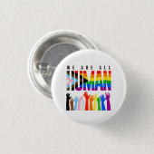 We are all human ronde button 3,2 cm (Voorkant /achterkant)