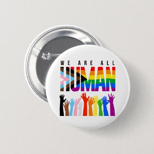 We are all human ronde button 5,7 cm (Voorkant /achterkant)