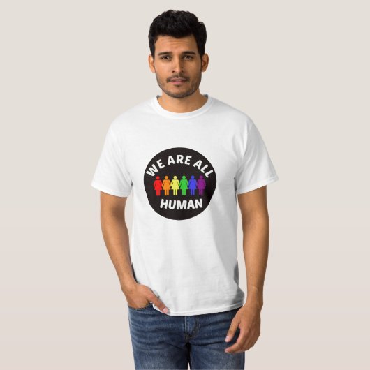 We are all human t-shirt (Voorkant volledig)