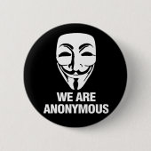 We are Anonymous. Ronde Button 5,7 Cm (Voorkant)