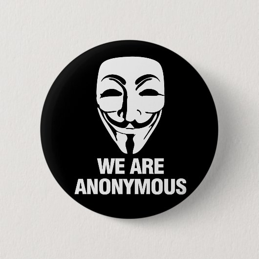 We are Anonymous. Ronde Button 5,7 Cm (Voorkant)
