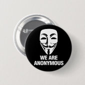 We are Anonymous. Ronde Button 5,7 Cm (Voorkant /achterkant)
