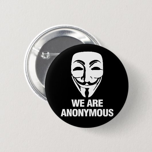 We are Anonymous. Ronde Button 5,7 Cm (Voorkant /achterkant)
