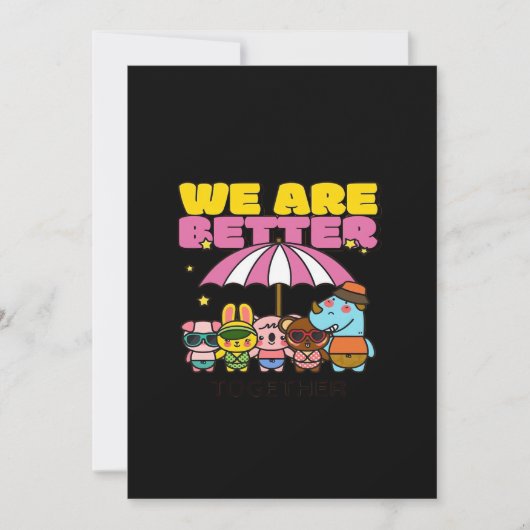 We Are Better Together Inspiratief Ontwerp Feestdagenkaart (Voorkant)