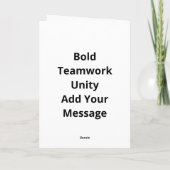 We Are Better Together Teamwork Motivational Graph Kaart (Achterkant)