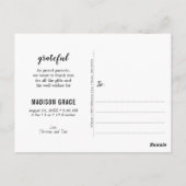 We Are Blessed Geboorteaankondiging Bedankt Briefkaart (Achterkant)