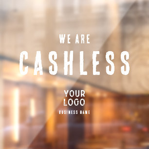 We Are Cashless Zakelijk Logo Helder Raamsticker