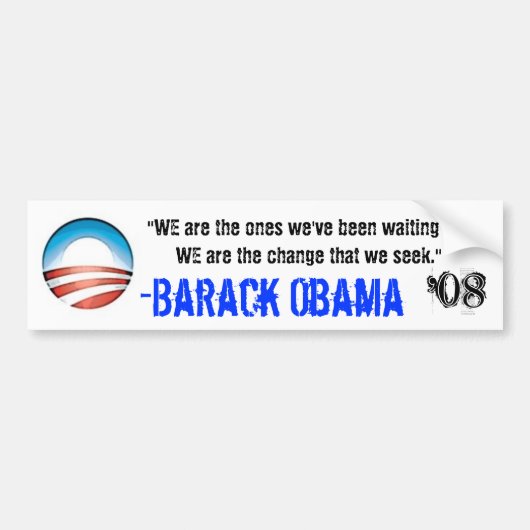 We Are Change Bumpersticker (Voorkant)