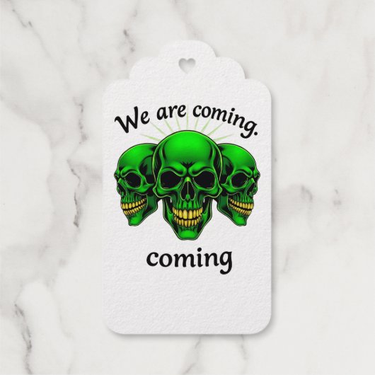 We Are Coming: Kracht en Angst in één ontwerp Cadeaulabels (Achterkant)
