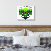 We Are Coming: Kracht en Angst in één ontwerp Canvas Afdruk (Insitu (Slaapkamer))