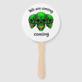 We Are Coming: Kracht en Angst in één ontwerp Handwaaier (Achterkant)