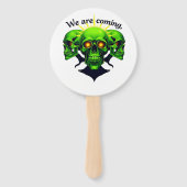 We Are Coming: Kracht en Angst in één ontwerp Handwaaier (Voorkant)