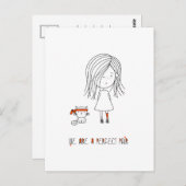 We Are Een Perfect Paar Schattig en Grappig Meisje Briefkaart (Voorkant / Achterkant)