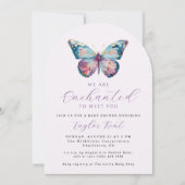 We are Enchanted To Meet You Butterfly Baby Shower Kaart (Voorkant)